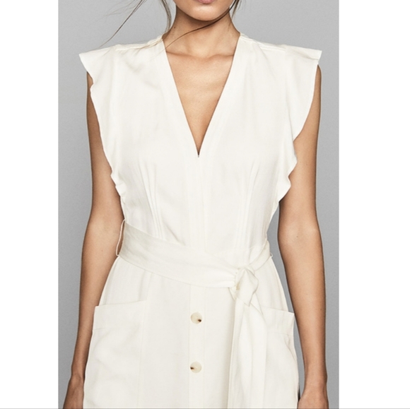 NWT REISS | Linen Midi Dress - Picture 2 of 13